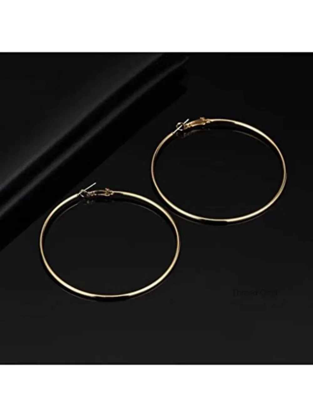 90mm Large Circle Endless Hoop Earrings Extra Big Round Huggie Statement